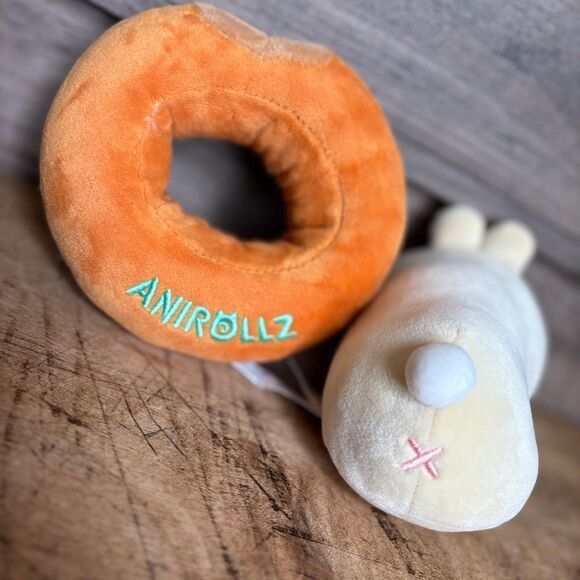 Anirollz Bunnyroll Donut Bunni Plush Toy Stuffed Animal Bunny 5-6" Great Preused - Picture 3 of 9